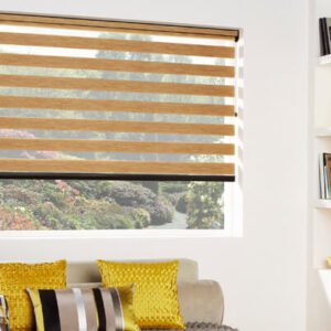 Light brown blinds in white remove
